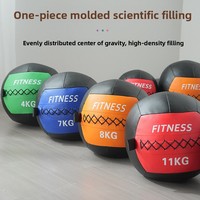 Balón Medicinal de Pared para Fitness, Balón de Squash de Cuero Suave, Equipo de Protección Ambiental para Enseñanza Privada, 1-12 kg