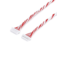 Câble spiralé isolé en PVC 8 broches femelle rouge et blanc (4 rouges, 4 blancs) pour signal différentiel de double moteur pas à pas OEM