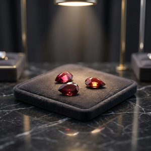 Granat rouge naturel 8x12mm, taille goutte, facettes en forme de poire, pierre précieuse en vrac, certifiée par un tiers, vente en gros, Gopika Exports pour la joaillerie - Product Image 3