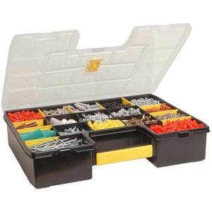 Boîte à outils en plastique Stanley Sortmaster Organizer à 16 compartiments, empilable avec fermoirs pour le rangement de petites pièces - Product Image 4