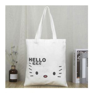Hot Sale Eco-Friendly Reusable Designer Cloth Canvas Cotton Shopping Tote Bag Custom Logo Vintage Fashion for Ladies for <b>Spring</b> - Product Image 1