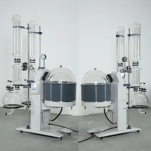 Kondenser kaca ganda alat distilasi vakum etanol pendingin pompa vakum dengan Evaporator Putar