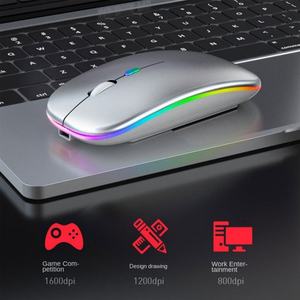 เมาส์ไร้สายแบบ Dual-mode BT ชาร์จได้ เงียบ สำหรับคอมพิวเตอร์ แล็ปท็อป สำนักงาน เล่นเกม มีไฟเรืองแสง รุ่นชาร์จได้ 2.4G - Product Image 3