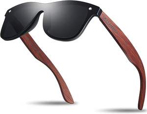 Lunettes de soleil en <span class=keywords><strong>bambou</strong></span> en bois de zèbre faites à la main polarisées pour hommes et femmes lunettes de soleil en bois S5029 - Product Image 5