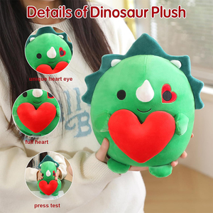 U908 personalizzare simpatici peluche Dino giocattolo con cuore dinosauro peluche piccolo peluche per regali <span class=keywords><strong>di</strong></span> san valentino decorazioni per la casa - Product Image 2