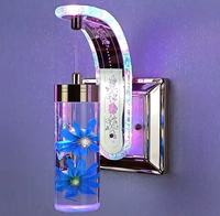 Lampe murale moderne en acrylique avec fleurs séchées, nouvelle conception, vente en gros du fabricant, lampe murale petite et tendance