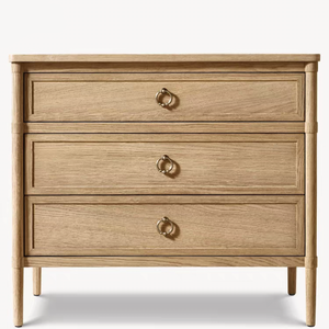 Mueble <span class=keywords><strong>de</strong></span> Madera Maciza Estilo Americano Antiguo con Cajones <span class=keywords><strong>y</strong></span> Armario para Dormitorio, Estilo Francés Simple, Pequeño Mueble <span class=keywords><strong>de</strong></span> Almacenamiento Lateral para Cama - Product Image 2