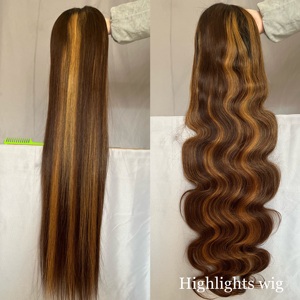 Perruque Lace Frontale en Cheveux Humains Lisses Haute Densité Brun Chocolat 13x6 13x4 Pré-épilée pour Femmes - Product Image 4