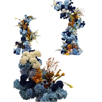 Mur photo géant pour influenceurs, présentation d'hortensias en soie tridimensionnels, toile de fond cascade pour centre commercial, mariage coloré à grande échelle