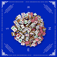 Accessoires de Mahjong : 144 tuiles en mélamine lestées avec lettres anglaises, personnalisées pour le divertissement à domicile, avec dés, motif floral orange, taille mini