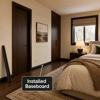 Moulures en bois foncé, bandes de protection d'angle en noyer naturel, taille personnalisée pour la protection et la décoration des murs intérieurs