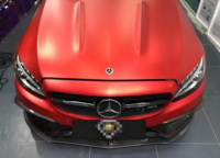 Nouveau Spoiler avant en fibre de carbone brillante NeoAuto Tech W205 Classe C style RZ à visser pour Mercedes-Benz C180/C200