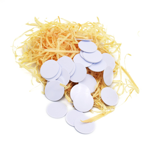 Bán buôn tùy chỉnh 25 mét 30 mét không thấm nước PVC <span class=keywords><strong>NFC</strong></span> Coin <span class=keywords><strong>tag</strong></span> 13.56MHz RFID <span class=keywords><strong>1K</strong></span> Chip dính sticker cho khách sạn - Product Image 3