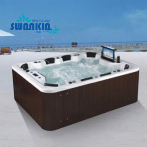 Moderna Vasca Idromassaggio Esterna Autoportante per Famiglia, Massaggio Sensuale, Spa per 8 Persone - Product Image 4