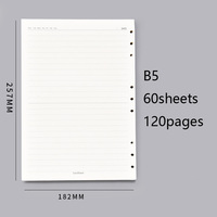 Vente en gros A5 A6 B5 26 trous ligne feuilles mobiles remplacement noyau papier cahier d'erreur pour premier cycle du secondaire lycée