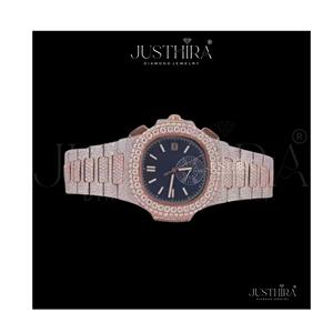 Premium Quality Moissanite <b>Diamond</b> Quartz <b>Watch</b> with <b>Diamond</b> Dial Stainless Steel Waterproof <b>Watch</b> Available For Sale - Product Image 1