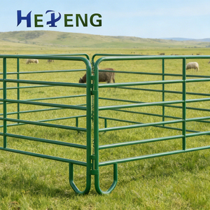 Panneau de clôture <span class=keywords><strong>pour</strong></span> chevaux en métal galvanisé traité thermiquement, écologique, 10 pieds, 5 rails, 3D, facilement assemblable, <span class=keywords><strong>pour</strong></span> bétail, bovins, moutons, enclos de 2 m - Product Image 5