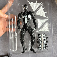 Black Neighbor Symbiote SHF Spider-Man Action Figure Venom Suit Sendi Dapat Digerakkan Boneka Plastik Rakitan Model Mainan