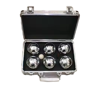 Jeu d'exercice pour adultes <span class=keywords><strong>de</strong></span> sports d'été populaires boîte en aluminium argent 73mm avec 6 <span class=keywords><strong>boules</strong></span> <span class=keywords><strong>de</strong></span> <span class=keywords><strong>pétanque</strong></span> en acier inoxydable - Product Image 1