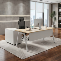 Muebles de Oficina Modernos para Gerentes, Escritorio Ejecutivo en Forma de L, Mesa de Oficina Comercial, Color y Tamaño Personalizables
