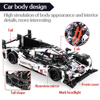 Mobil Balap Super Sport RC Teknis Cada C61016, Model Blok Bangunan DIY untuk Mainan Anak-Anak, Mobil Listrik
