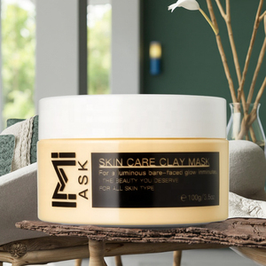 Máscara facial de Arcilla De Caolín iluminadora hidratante de etiqueta privada 100g/3,53 oz <span class=keywords><strong>con</strong></span> vitamina C cúrcuma para uso en la nariz y los pies Cuidado de la piel en stock - Product Image 1