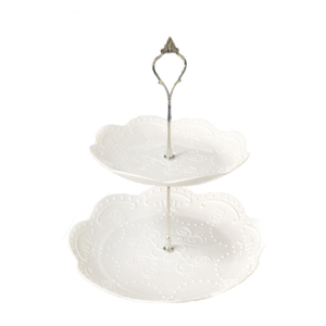 ชั้นวางเค้ก ขนมหวาน จานสามชั้น ถาดผลไม้ ถาดขนมหวาน ถาดขนมหลายชั้น พลาสติก แบบระเบิด สไตล์ยุโรป สำหรับงานแต่งงาน งานเลี้ยง 2 ชิ้น - Product Image 3