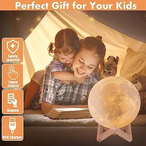 Lampada da tavolo galleggiante magnetica luce luna notturna luce luce 3D - Product Image 3