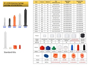 Cartuchos de barril de jeringa estilo antiguo de EE. UU. 3cc 5cc 10cc 30cc 55c Color transparente para equipo dispensador automático de pegamento - Product Image 2