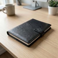 Reliure à 6 trous A5 personnalisée, couverture de carnet transparente en PP, pages de remplissage en papier