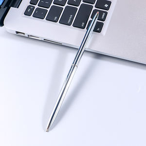 SHULI-Bolígrafo De Metal largo cromado plateado, <span class=keywords><strong>para</strong></span> escritorio, delgado, <span class=keywords><strong>para</strong></span> Hotel, plateado, dorado, rosa y dorado - Product Image 3