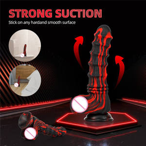 Bamboescheuten-vormige, extra grote, dikke, realistische dildo voor volwassenen. - Product Image 4