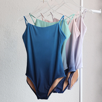 Leotardo de Ballet para Adultos con Tirantes Finos Degradados en Tonos Pastel, Body de Danza Contemporánea para Mujer, Personalizable OEM