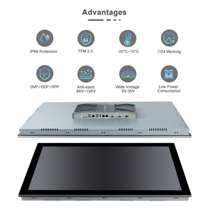 Última Versión, PC Industrial de 32 Pulgadas, 12.ª Generación Intel I3 I5 <span class=keywords><strong>I7</strong></span>, IP66 Resistente al Agua, Pantalla Táctil Capacitiva Integrada en Pared - Product Image 3