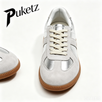 Chaussures Dechen de style classique haut de gamme PUKETZ pour hommes, chaussures rétro A-Game, chaussures blanches décontractées polyvalentes et rehaussantes