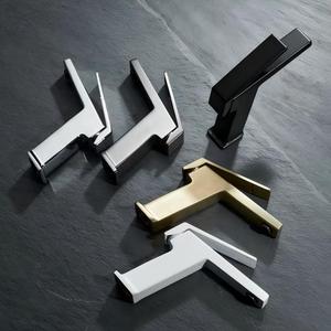 Robinet de salle de bain carré géométrique en laiton massif, <span class=keywords><strong>mitigeur</strong></span> à levier unique, robinet plat linéaire commercial, vente en gros - Product Image 4