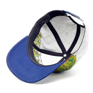 Gorra Snapback de 6 Paneles con Diseño de Ciervo de Montaña Bordado Personalizado OEM, Unisex, Casual para Exteriores, con Visera Azul, de Hilo de Algodón - Product Image 5