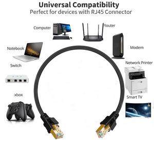Câble Ethernet Cat 8 haute vitesse personnalisé 40 Gbps Câble LAN RJ45 Câble réseau S/FTP Câble de raccordement en cuivre pur - Product Image 6