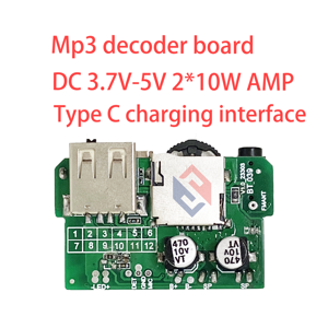 2*10W amp DC 3.7V-5V âm thanh chất lượng cao với BT <span class=keywords><strong>USB</strong></span> TF bảng khuếch đại công suất máy nghe nhạc MP3 loa không dây Mô-đun giải mã - Product Image 2