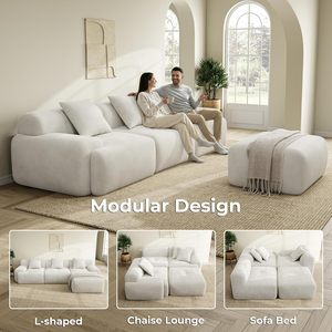Sofá Seccional en Forma de L Moderno y Lujoso 2026, Juego de Sofás de Espuma Comprimida, Muebles para Sala de Estar - Product Image 2