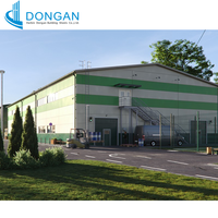 Entrepôt préfabriqué en structure acier standard, haute rigidité, ossature acier léger, conception européenne, garantie 5 ans, charge de toiture supérieure à 20 lb/pi²