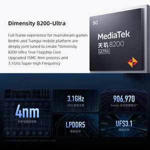 Teléfono Inteligente Redmi Note <span class=keywords><strong>12T</strong></span> Pro, Dimensity 8200 Ultra, Pantalla LCD de 140 Hz, Cámara Triple de 64 MP, Batería de 5080 mAh, Carga de 67 W - Product Image 6