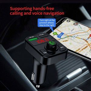 In-car X3 Wireless FM Transmitter Large Screen LED Display 3.1A Fast Charging TF U Disk Car <b>Mp3</b> <b>Player</b> Handsfree Kit - Product Image 6