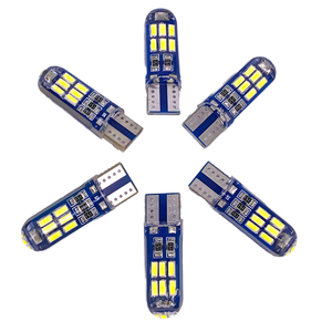 Ampoule LED de voiture T10 3014 24SMD 12V super lumineuse, éclairage large pour plaque d'immatriculation arrière, ampoule LED T10 pour voiture - Product Image 1