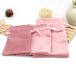 Pochette à cordon personnalisée en velours doux et luxueux, pliable, moderne, avec logo personnalisé, sac anti-poussière pour bijoux, cosmétiques et bracelets - Product Image 2