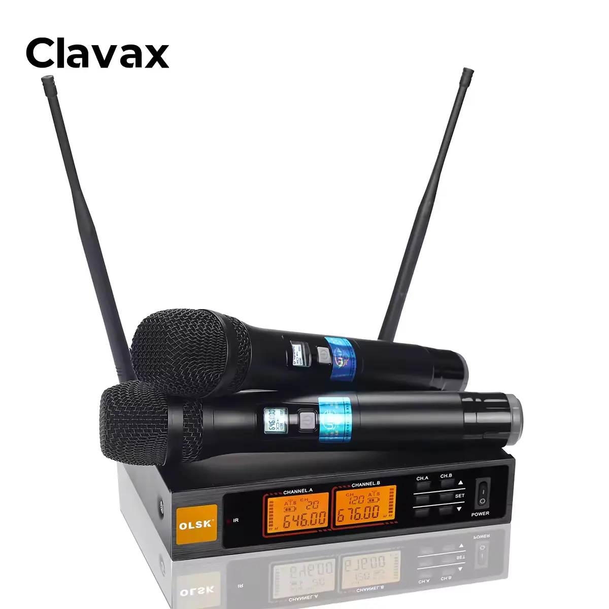 Clavax ol200am không dây Micro không dây karaoke microphone chuyên nghiệp hệ thống Micro Karaoke Set cho Nhà thờ gia đình KTV