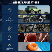 Compresseur d'air portable 12V avec arrêt automatique, affichage numérique et lumière LED pour pneus de voiture, moto, vélo et ballons