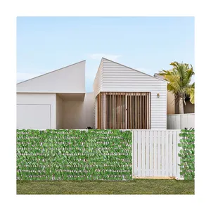 Enrejado expandible de follaje de cerca de hiedra Topiary de Seto verde de boj artificial al por mayor de para decoración de jardín