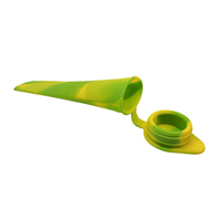 Tube à glaces réutilisable en silicone facile à démouler pour la fabrication maison de glaces et de bâtonnets glacés, avec couvercle