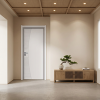 Porte simple en bois finition intérieure, panneau plat moderne, anti-déformation, polymère CPL, insonorisante, pour chambre et hôtel